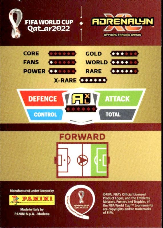 Neymar Jr Panini Adrenalyn XL Trading Card 2022 World Cup Qatar Top Master