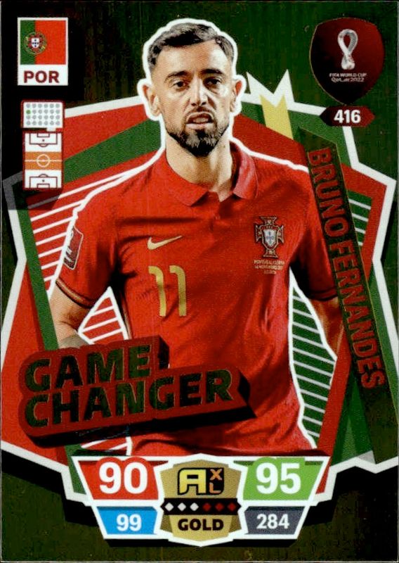 2022 Panini Adrenalyn XL FIFA World Cup Qatar Game Changer Bruno Fernandes