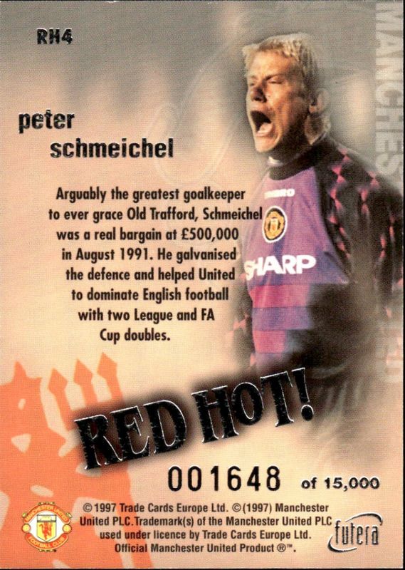 Peter Schmeichel Red Hot 97 SILVER RH4 #1648/15000