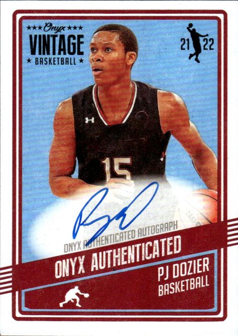 Hovedbilde ON-CARD Auto PJ Dozier 2021-22 Onyx Vintage Blue ...