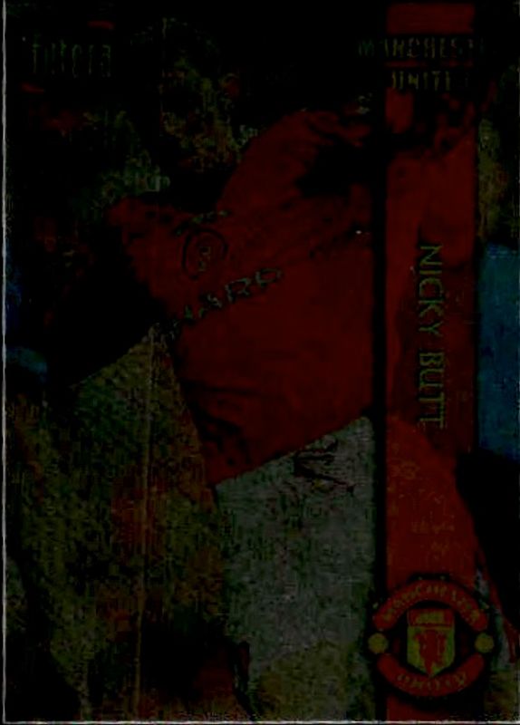 1998 Futera Manchester United Chrome Foil Nicky Butt #3 /500 players edition