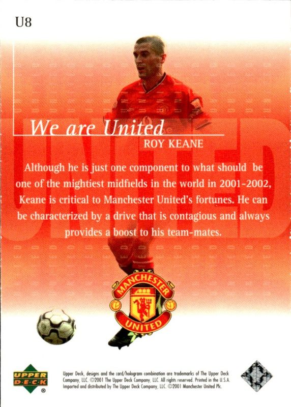 Roy Keane, Upper Deck 2001 - Manchester United 
