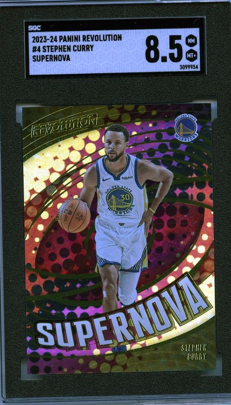 2023-24 Panini Revolution Supernova Stephen Curry #4 SGC 8,5