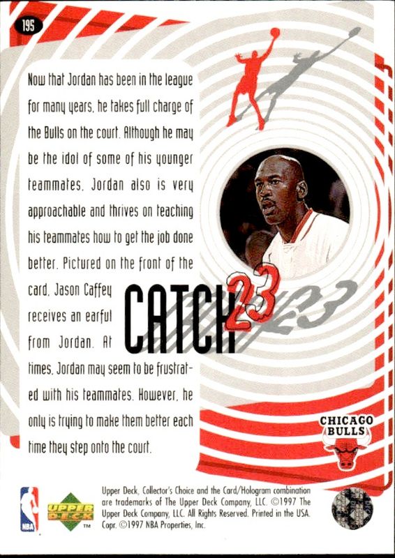 Upper Deck 1997-98 Collector's Choice Catch 23 Michael Jordan #195 