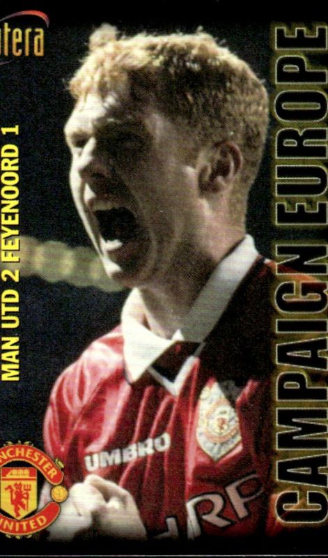 1998 Futera Manchester United Campaign Europe Paul Scholes #87