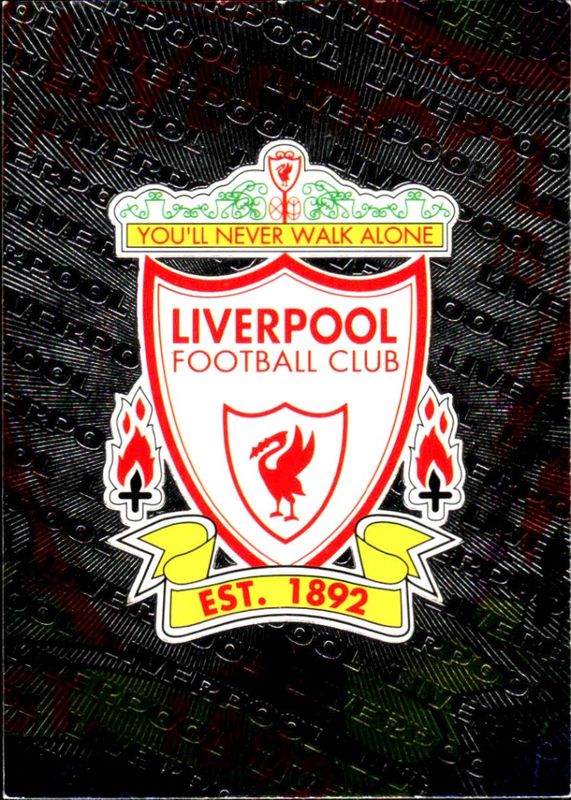 1998 Merlin Premier Gold Team Badges Liverpool FC #B13 Rare Chrome Foil