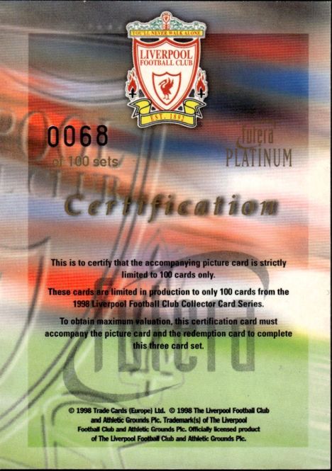 Main Image ØIVIND LEONARDSEN LIVERPOOL 1998 REDEMPTION SETT ...