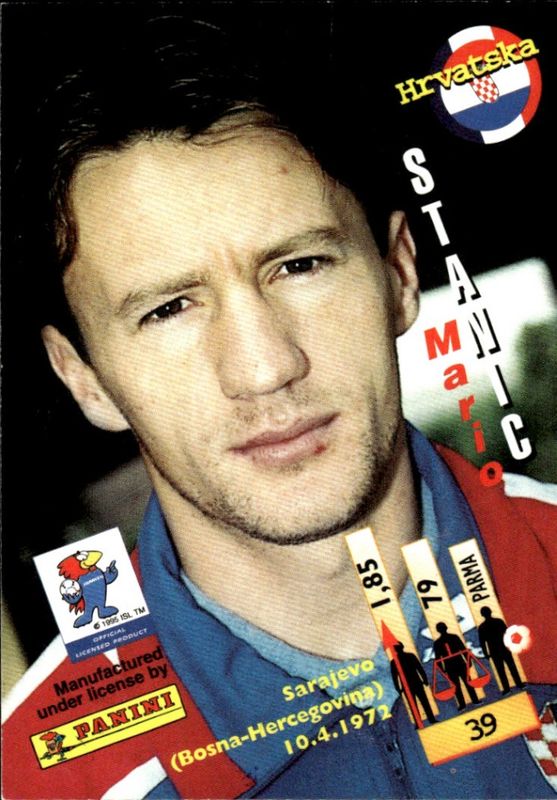 1998 PANINI WORLD CUP FRANCE 98 FOIL [ MARIO STANIC ] CROATIA