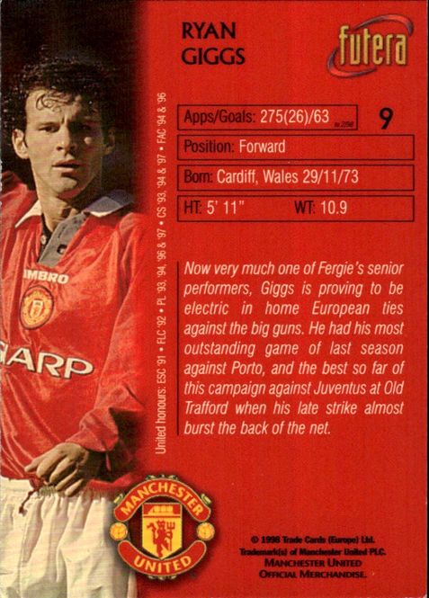 Hovedbilde FUTERA-MANCHESTER UNITED 1998- #009-WALES-RYAN ...