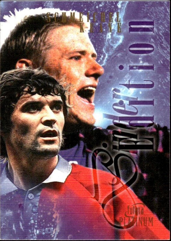 PETER SCHMEICHEL AND ROY KEANE BINDER CARD 1998 #1112/2500