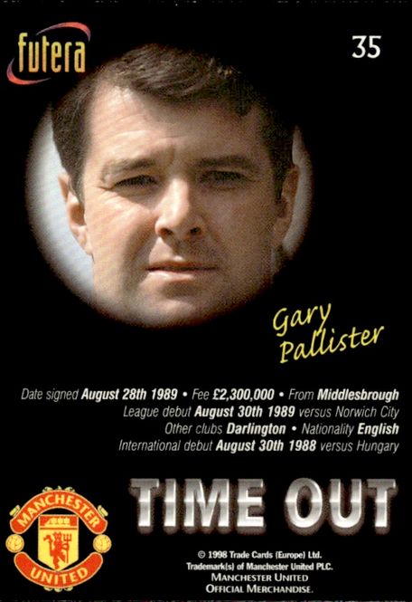 Hovedbilde 1998 Futera Manchester United Time Out Chrome ...