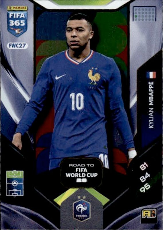 Panini FIFA 365 Adrenalyn XL 2026 Kylian Mbappe Road To World Cup France FWC27