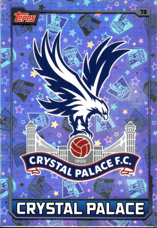 PREMIER LEAGUE 2014-15 -Trading Card TOPPS- No. 73 - CRYSTAL PALACE BADGE-