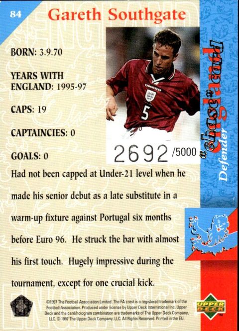 Hovedbilde 1997-98 Upper Deck England Three Lions #2692/5000 ...