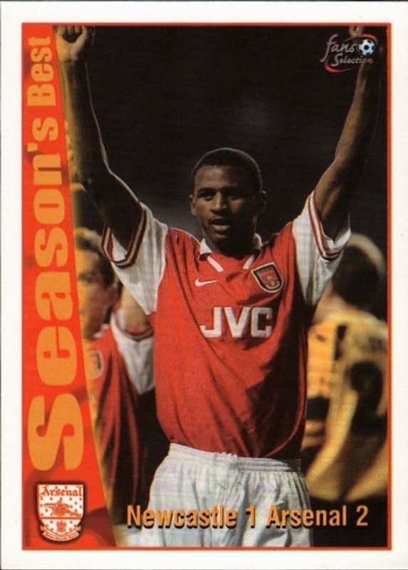 Futera Arsenal Fans Selection 1997-98 Season’s Best - 51 Newcastle 1 Arsenal 2