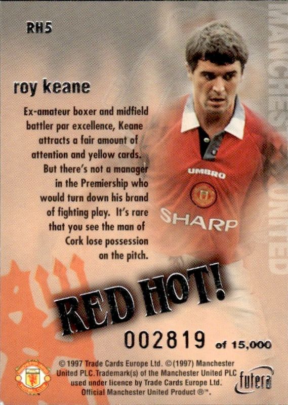 Roy Keane Red Hot 97 SILVER RH5 #2819/15000