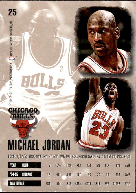 Hovedbilde '95-96 Fleer Ultra Michael Jordan #25 Chicago ...
