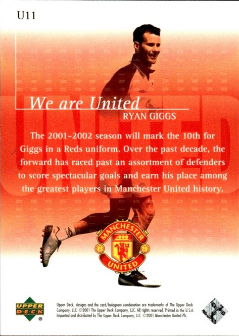 Main Image 2001-02 Upper Deck Manchester United We are ...