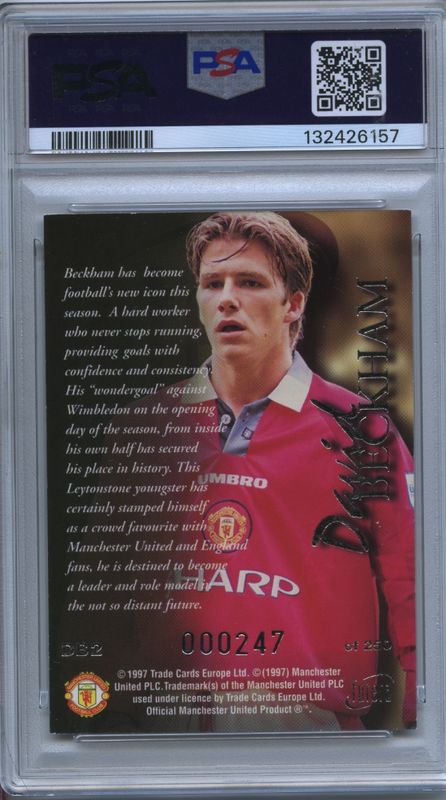 DAVID BECKHAM REDEMPTION CARD DB2 SILVER  #247/250 