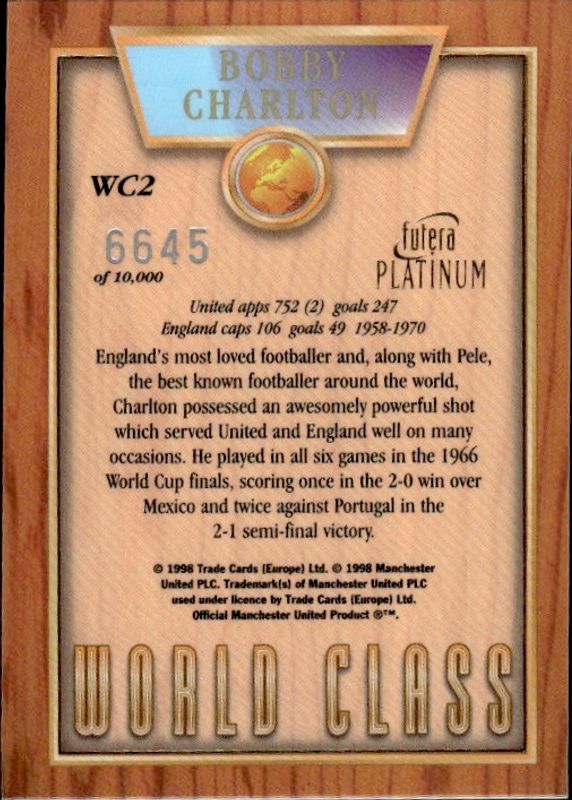 Bobby Charlton World Class 98 WC2 #6645/10000