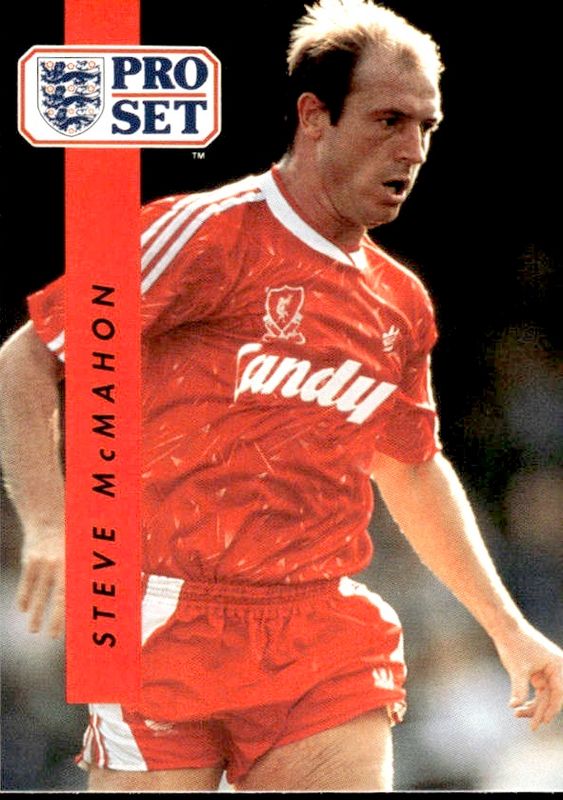 STEVE MCMAHON 1990-91 Pro Set Soccer Card LIVERPOOL #109
