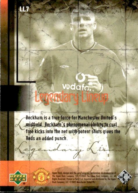 Main Image 2002 Upper Deck Manchester United Legends ...