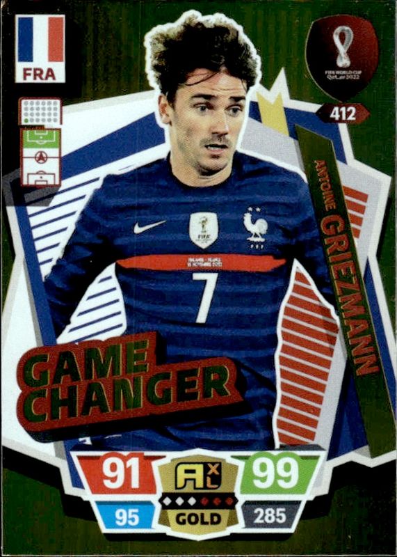 2022 FIFA World Cup Panini Adrenalyn XL - Antoine Griezmann Game Changer Gold 