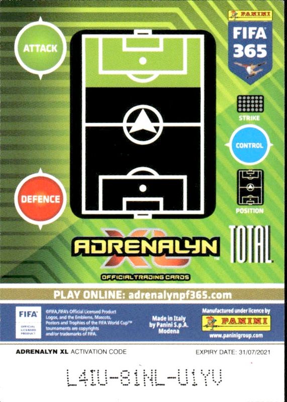 2021 Panini Adrenalyn XL FIFA 365 Elite No. 227 Carlos Tevez
