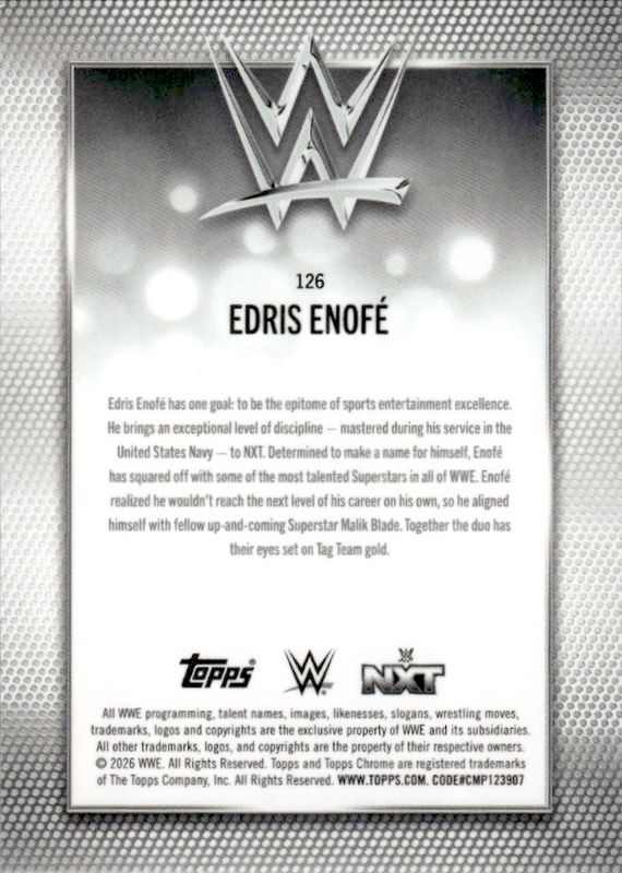 2026 Topps Chrome WWE - Edris Enofe #126