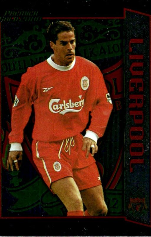 JAMIE REDKNAPP 2000 Merlin Premier Gold LIVERPOOL club card Soccer insert #B10