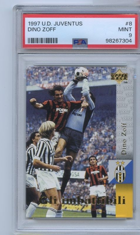 DINO ZOFF  UPPER DECK 1997 JUVENTUS PSA MINT 9 #98267304