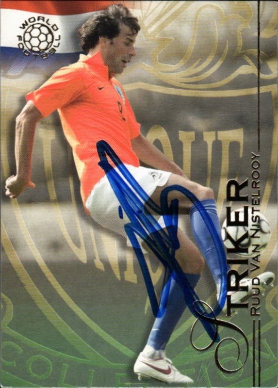 2008 Futera Unique World Football Ruby Ruud Van Nistelrooy #143 ON CARD AUTOGRAPH 