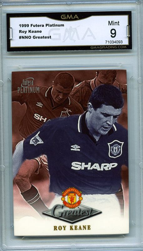 1998-99 Futera Platinum Manchester United Greatest Roy Keane  22 CARAT GOLD GILDED MINT 9