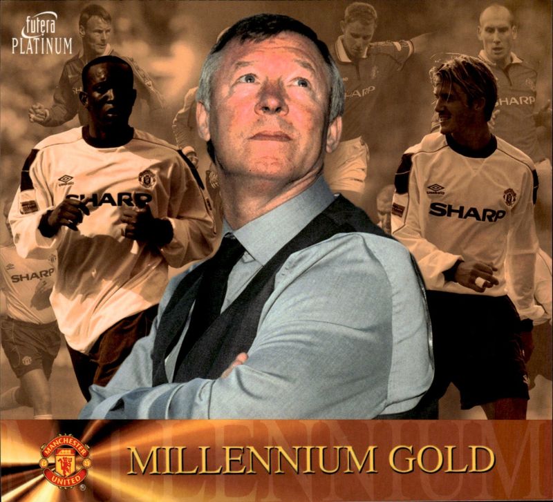 2000 Futera Platinum Millennium Gold Manchester United XL Dwight Yorke DAVID BECKHAM #255 OF 900