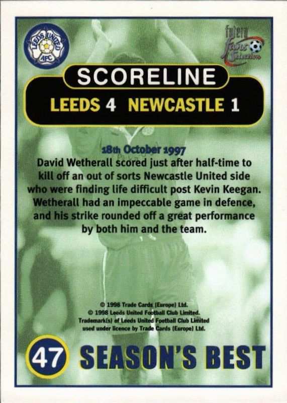 futera fans selection 1998 leeds seasons best #47