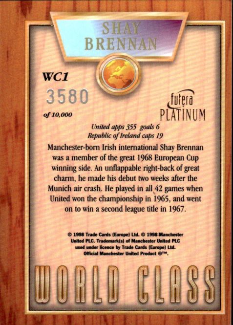 Hovedbilde Shay Brennan World Class 98 WC1 #3580/10000