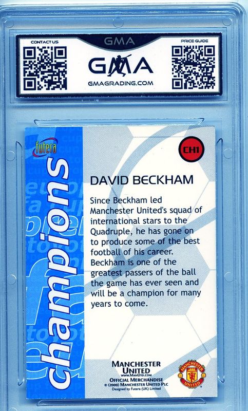 2000 Futera David Beckham Champions Pokka Promo Card RARE GMA 7,5 