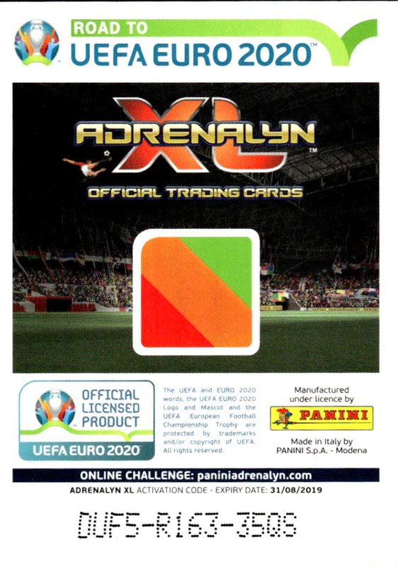 2019 Panini Adrenalyn XL Road to UEFA Euro 2020 Raphael Varane Kylian Mbappe