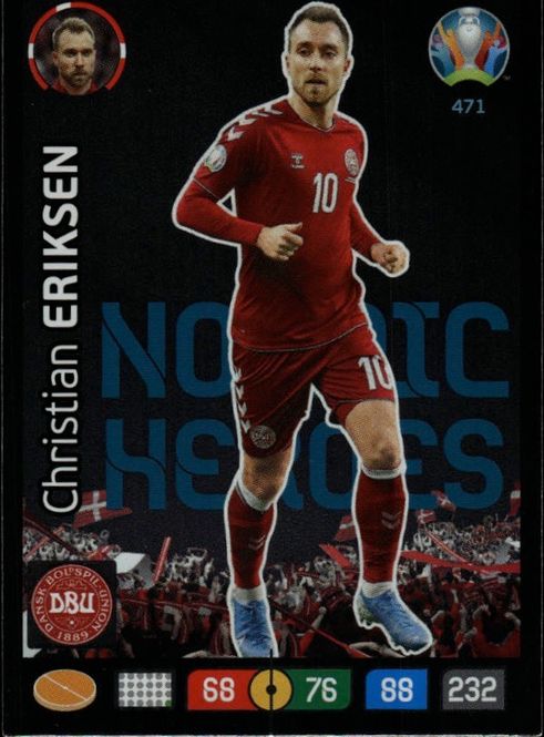 Main Image panini adrenalyn xl euro 2020 Nordic hero Eriksen ...