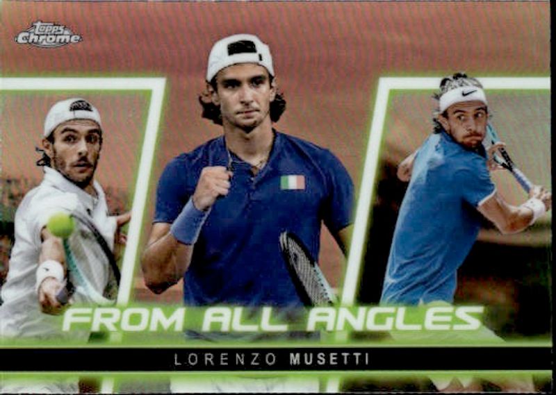 2025 Topps Chrome Tennis Lorenzo Musetti From All Angles Refractor #FAA-20