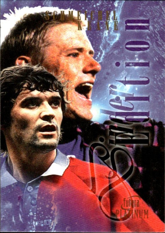 PETER SCHMEICHEL AND ROY KEANE BINDER CARD 1998 #1754/2500
