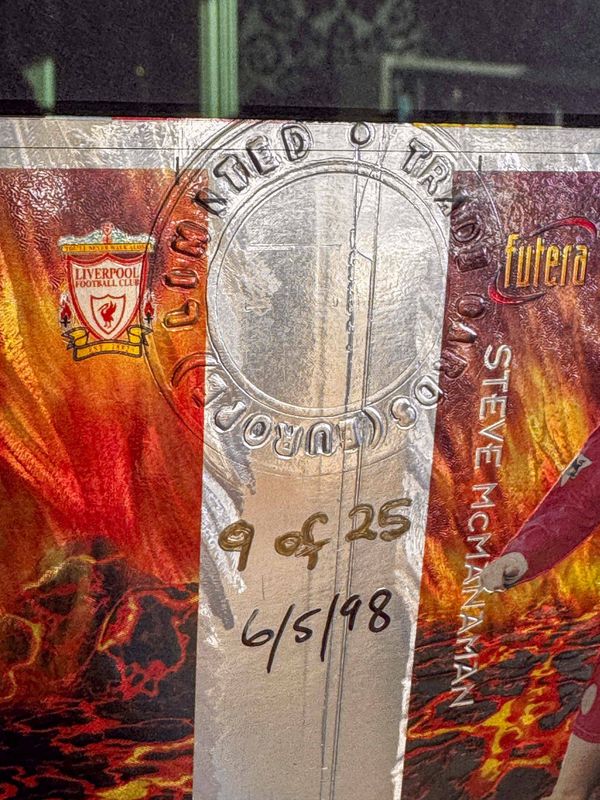 FUTERA 1998 FRANCE / RED HOT MANCHESTER UNITED/ LIVERPOOL UNCUTT SHEET #9 OF 25 MADE  