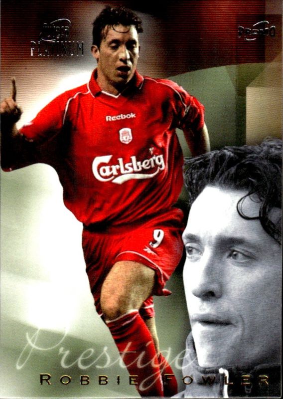 2000-01 Futera Platinum Prestige Liverpool Promo #084/400 Robbie Fowler #PR1