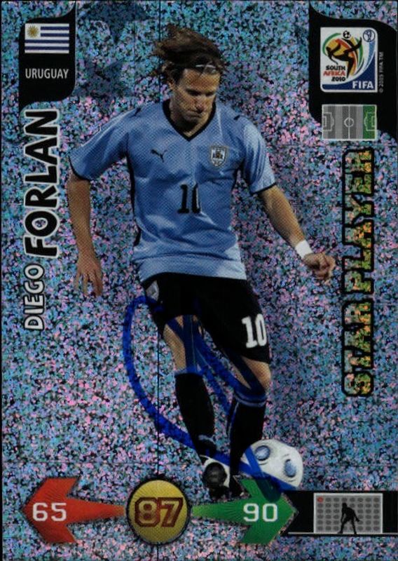 Diego Forlan Star Player 338 - Panini Adrenalyn XL World Cup 2010 South Africa ON CARD AUTO