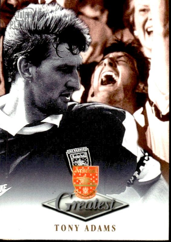 1999 Futera Platinum Arsenal Greatest Tony Adams 22 CARAT GOLD EDGES /250