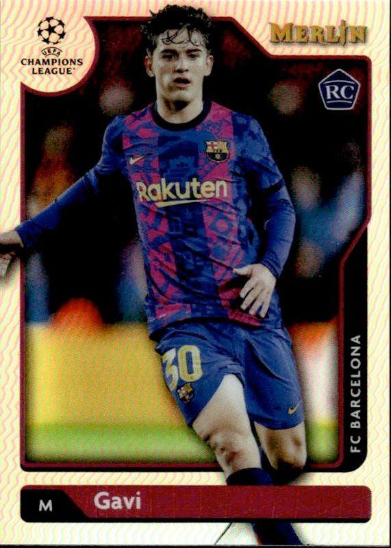 2021-22 Topps Merlin 107 Gavi ROOKIE card RC Barcelona Spain Rookie Card