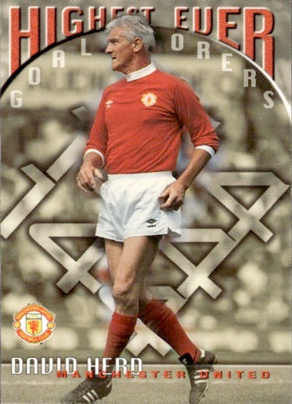 1997 Futera Manchester United FC Highest Ever Goal Scorers David Herd #90