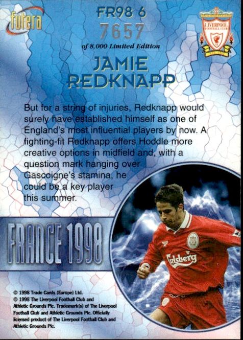 Main Image Jamie Redknapp LIVERPOOL 98 FR6 #7657