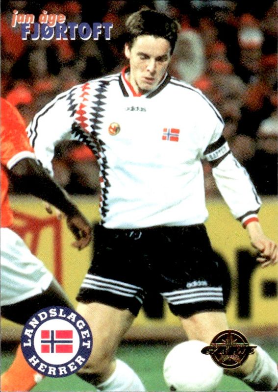 1995 Norsk Eliteserie Fotballkort  Jan-Age Fjortoft Rookie RC GAME 