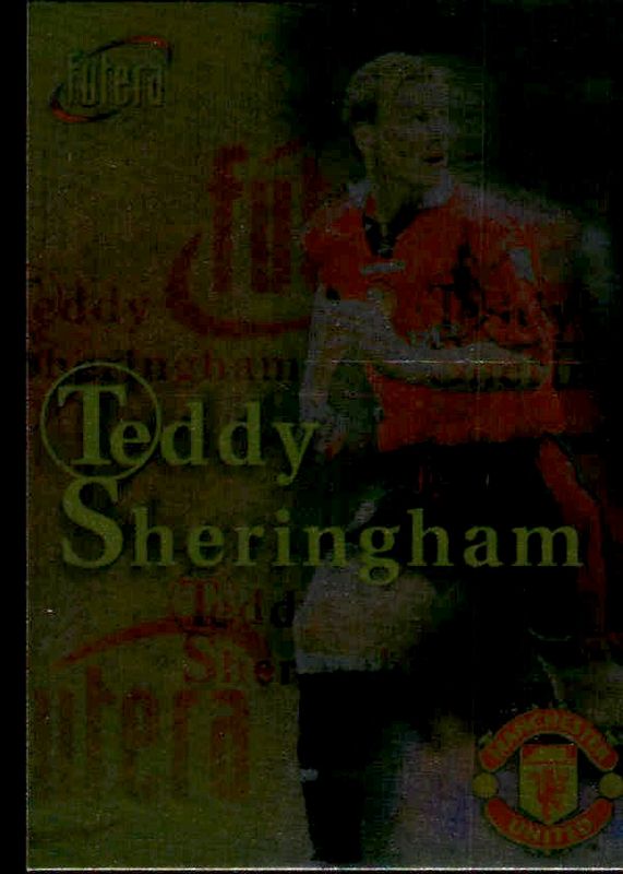 1998 Futera Manchester United Honours Chrome Foil Teddy Sheringham #93 PLAYERS EDITION /500